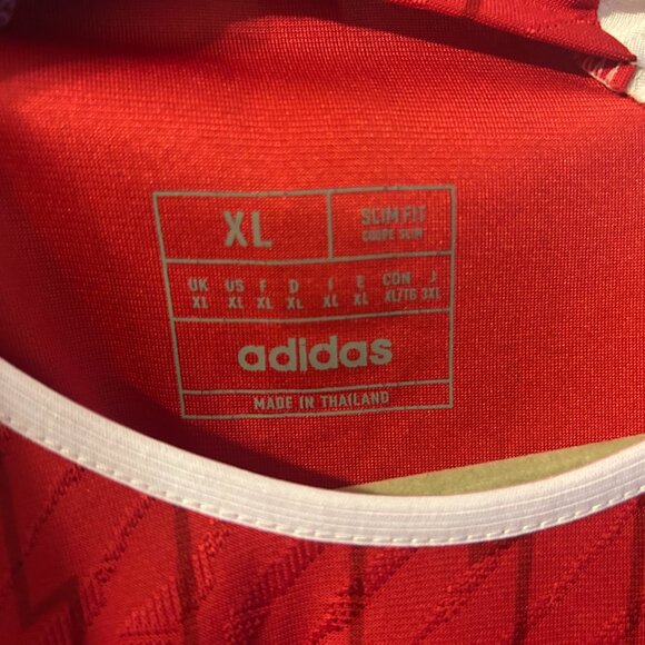 Men's Addidas Soccer Jersey Fly Emirates Sz XL Slim Fit - Picture 2 of 3